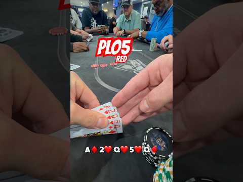 5 Red Cards in 5 Card Poker Texas